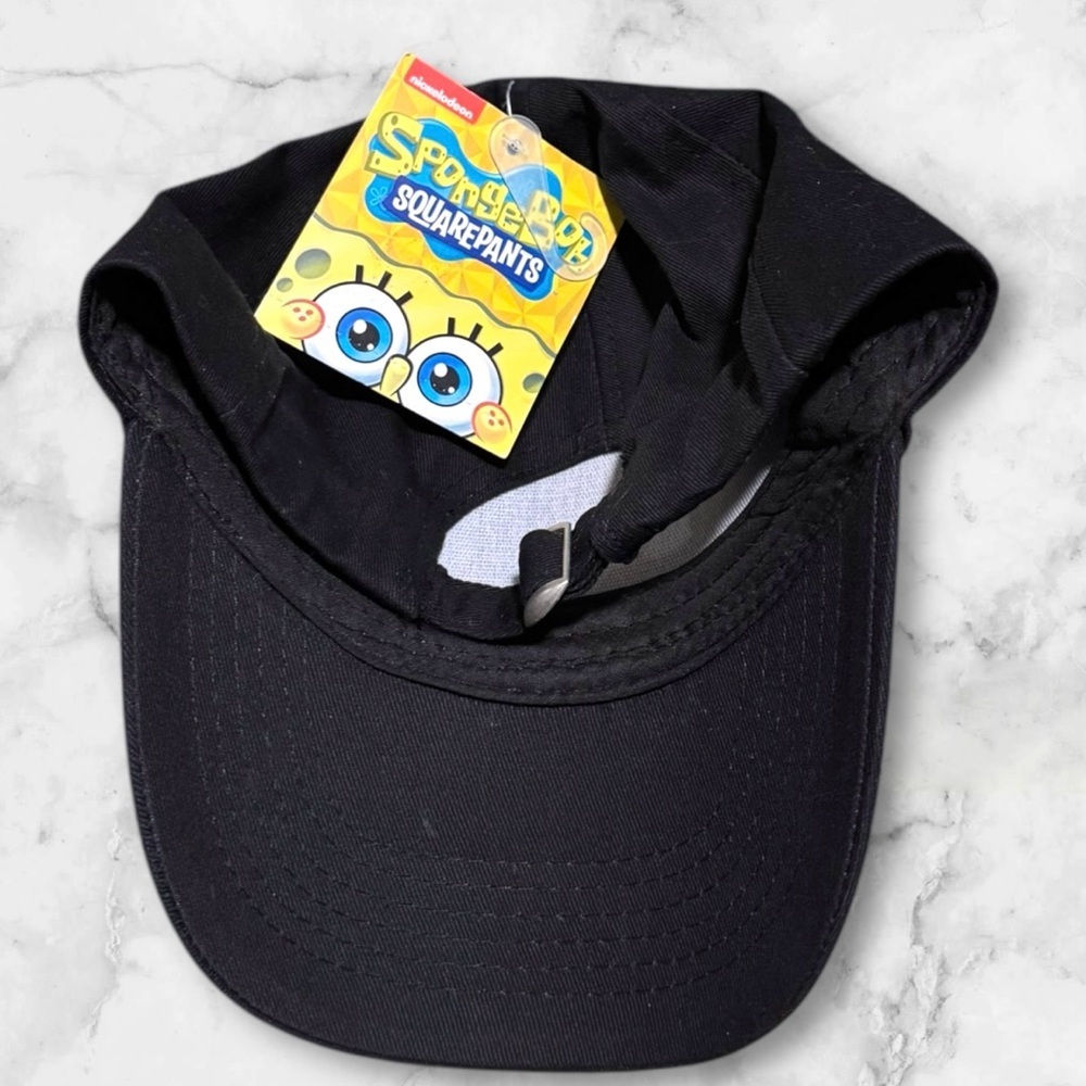 $10 Add-on | Kids SpongeBob Chillin' Black Cap - Picture 3 of 13